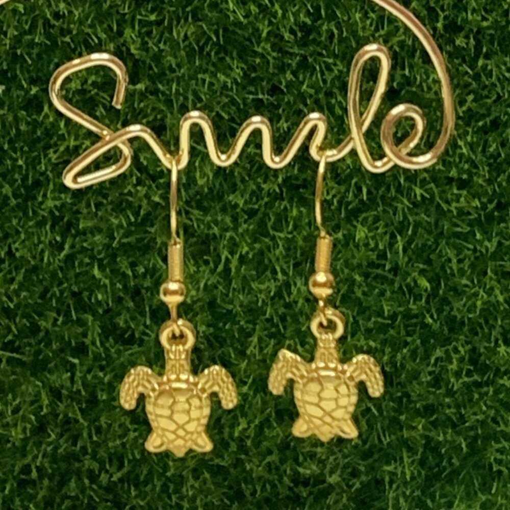 Turtle Earring, Turtle Jewelry, Nautical Earring, Gift Idea, Animal Earr…